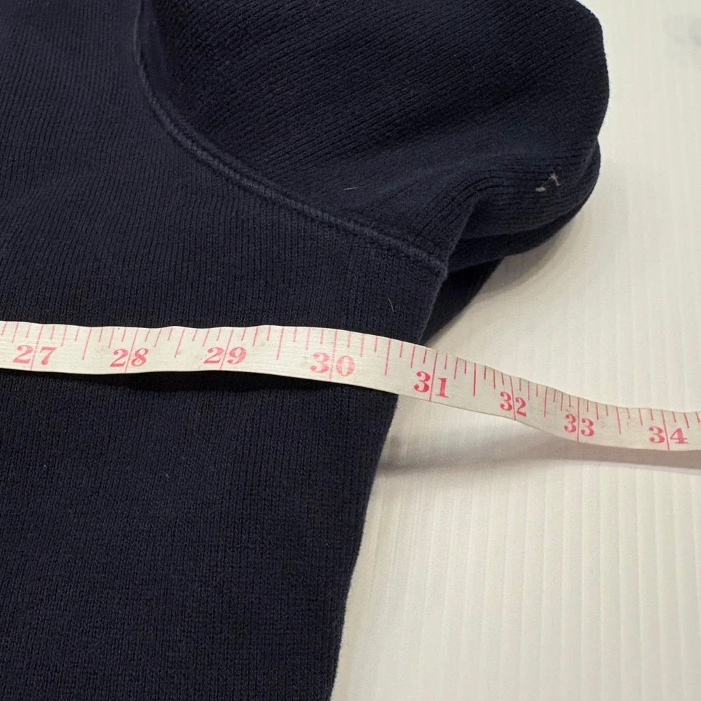 Polo Ralph Lauren Quarter Zip Pullover Mens 3XB Navy Blue Cotton Pony Sweater